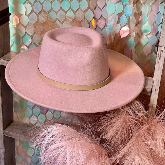 Mauve Western Cowgirl Hat Wide Brim - Picture 3 of 5